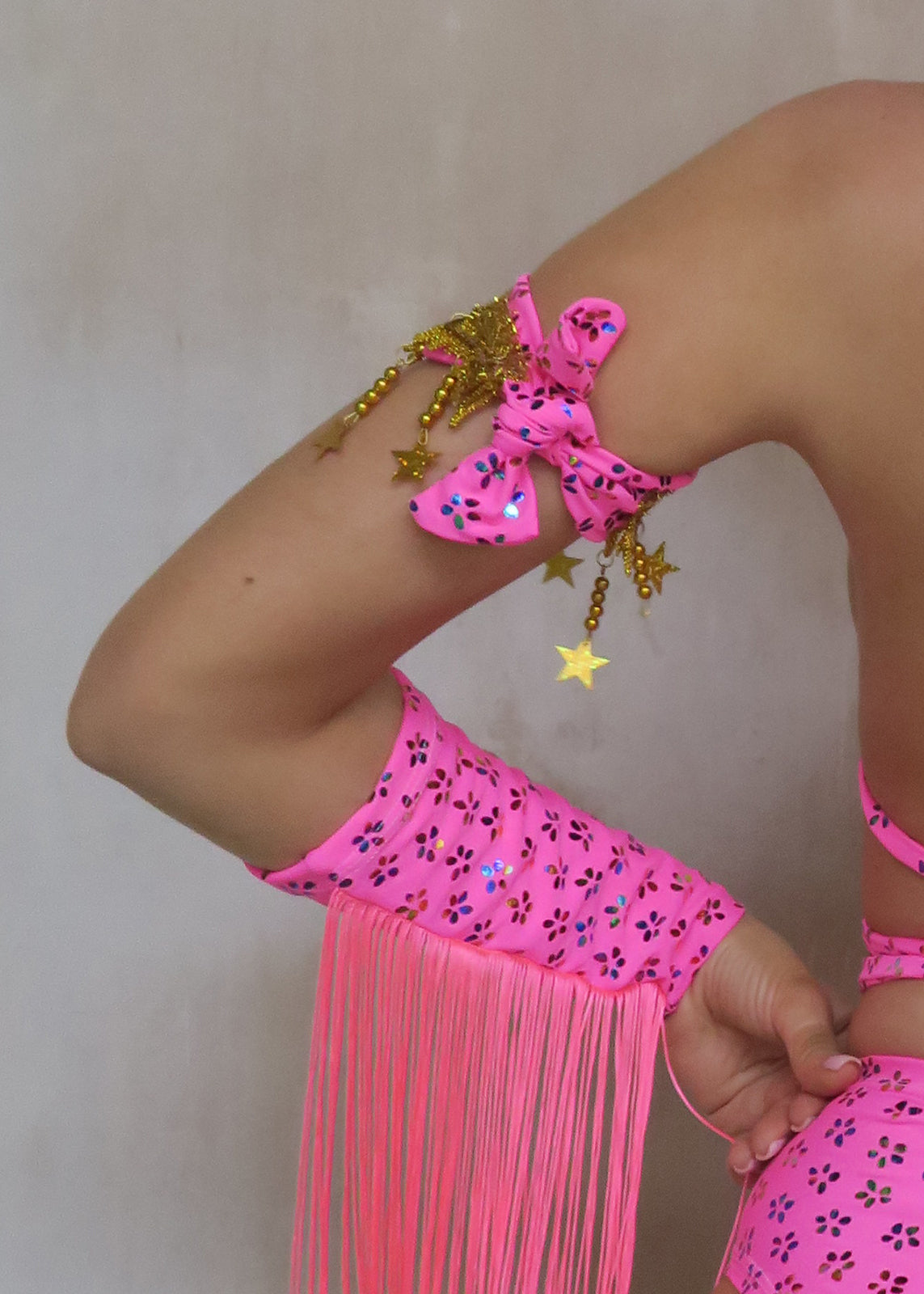 Bright Pink Gypsy Star Arm Cuffs