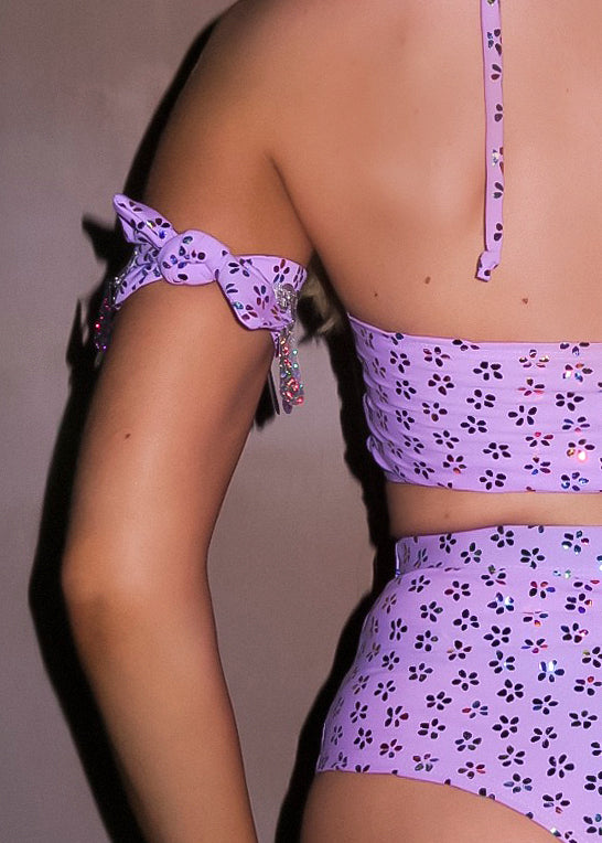Lilac Gypsy Teardrop Sequin Arm Cuffs