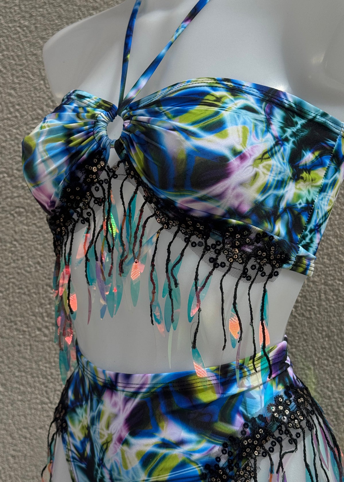 Strobe Light Blue Keyhole Iridescent Festival Set