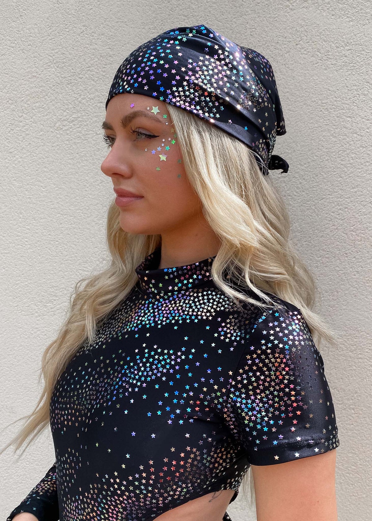 Black Celestial Foiled Bandana