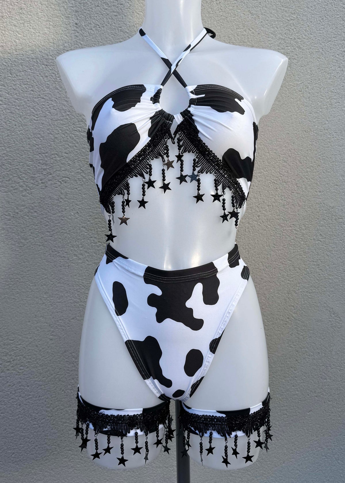 Cow Print Festival Outfit with Star Accessories