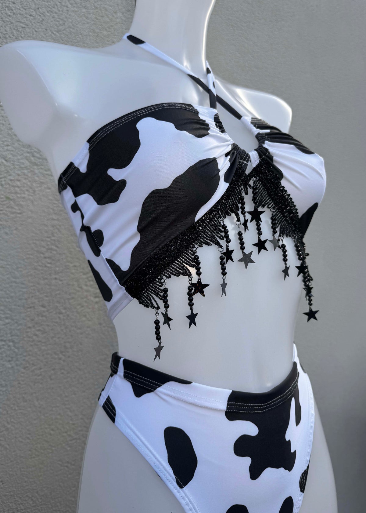 Cow Print Festival Outfit with Star Accessories