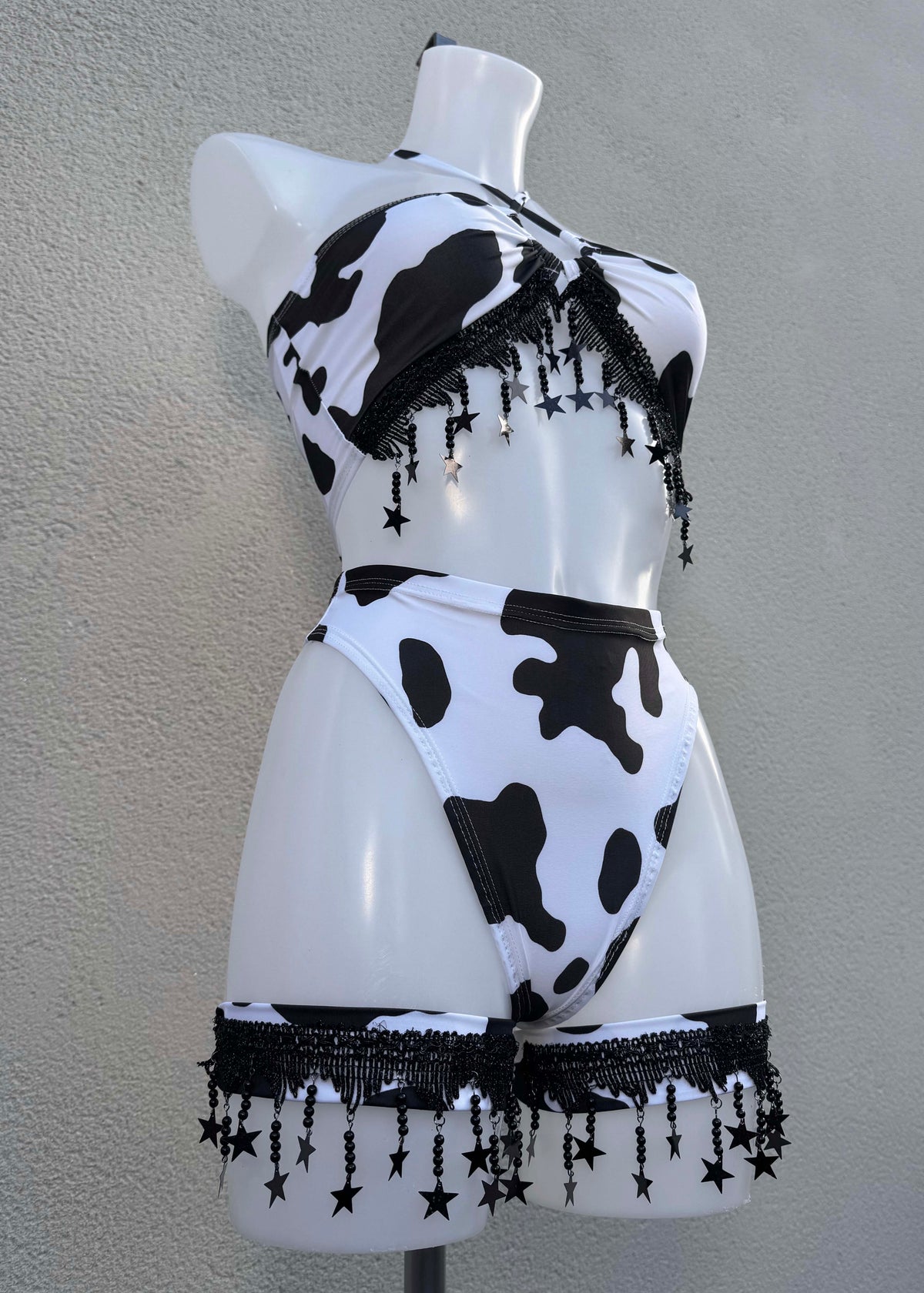 Cow Print Festival Outfit with Star Accessories