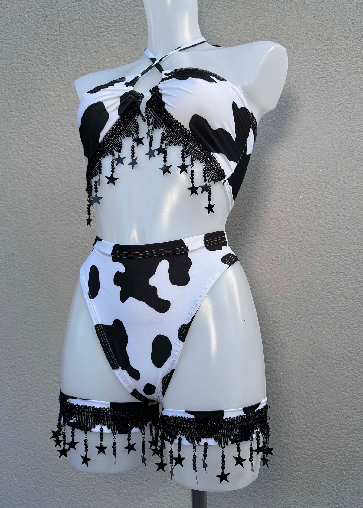 Cow Print Festival Outfit with Star Accessories