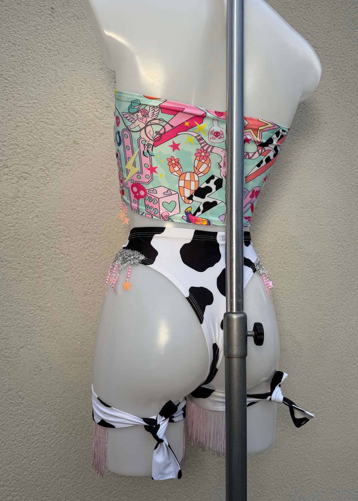 Cow Print Barbie Festival Outfit with Star Accessories