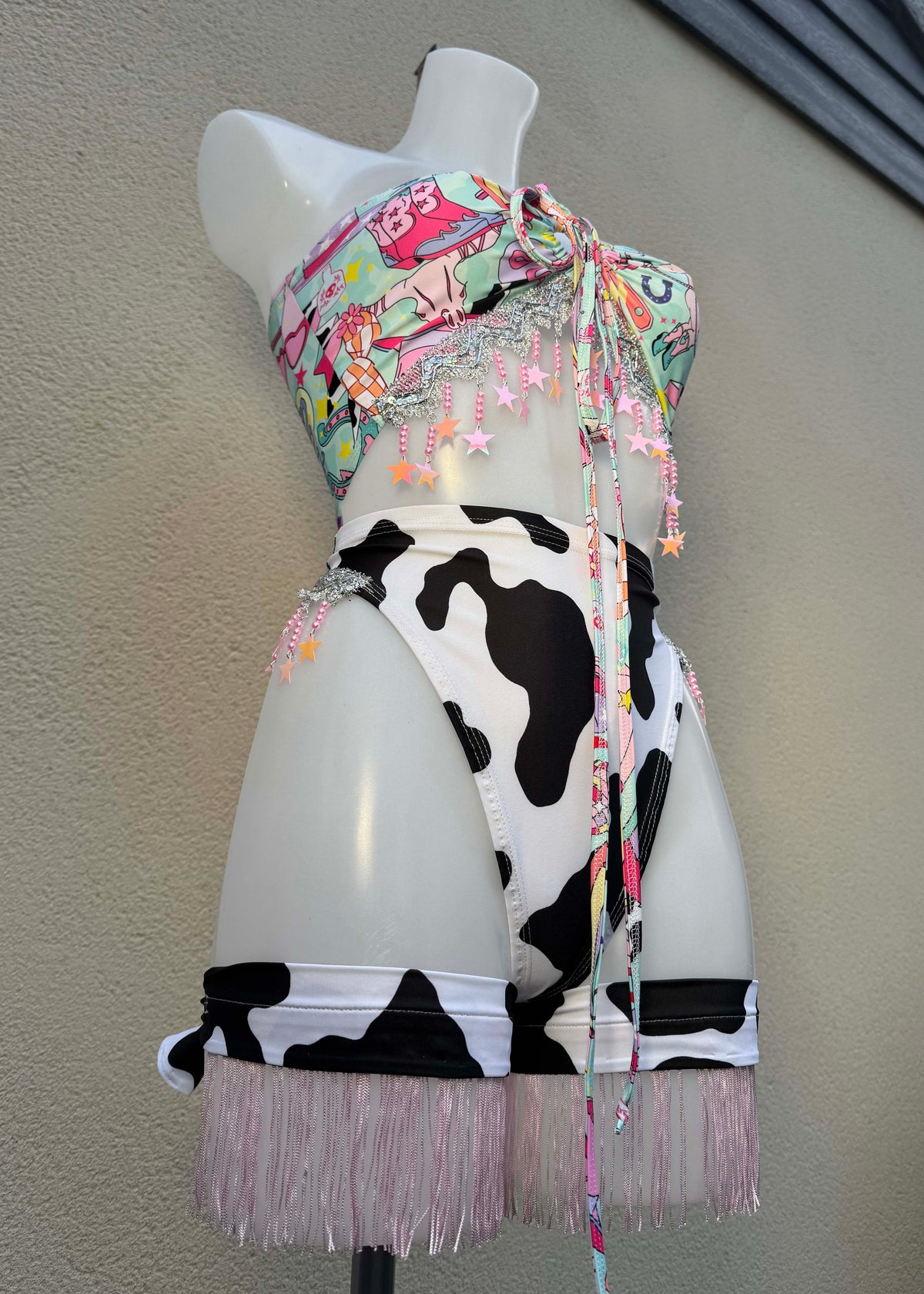 Cow Print Barbie Festival Outfit with Star Accessories