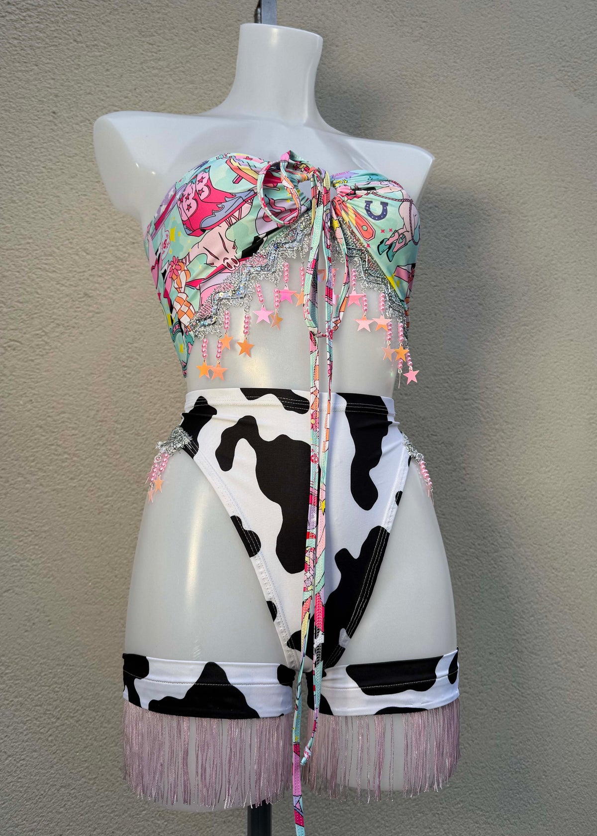 Cow Print Barbie Festival Outfit with Star Accessories