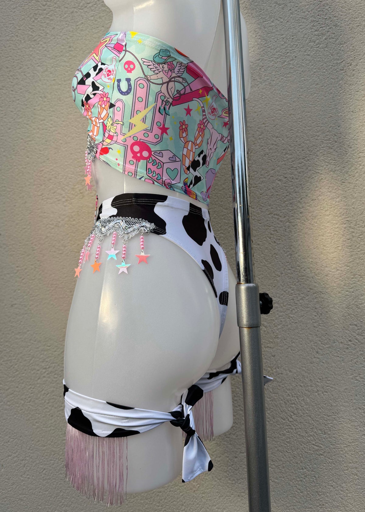 Cow Print Barbie Festival Outfit with Star Accessories