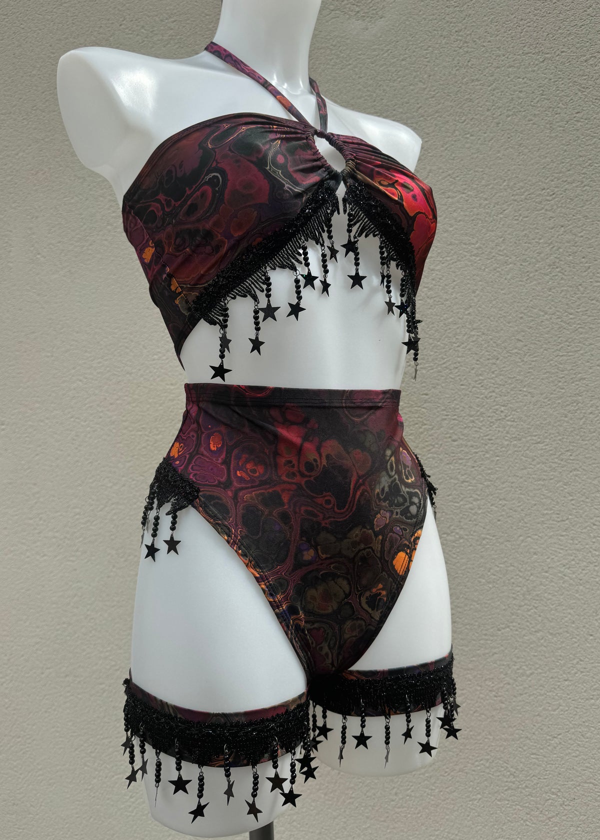 Dark Ink Star Festival Outfit with Accessories