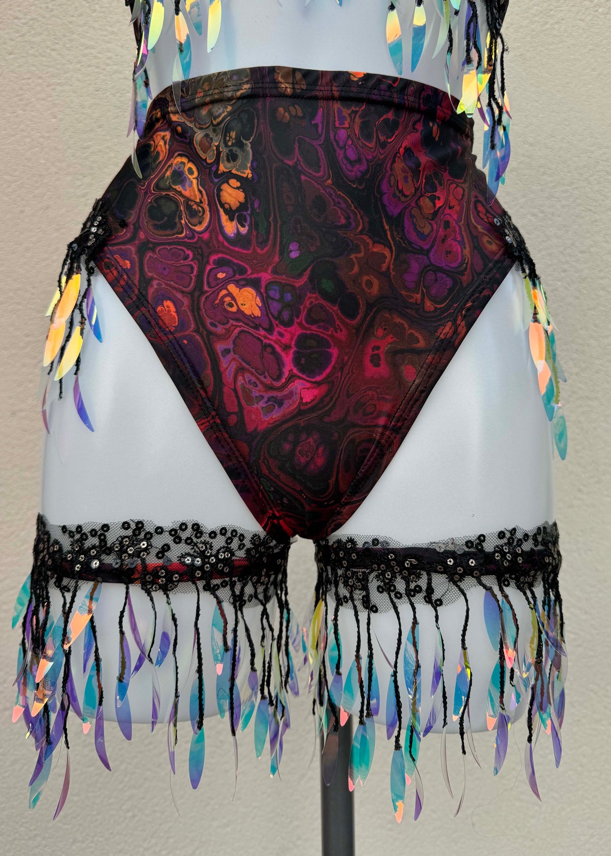 Dark Ink Iridescent Custom Festival Outfit