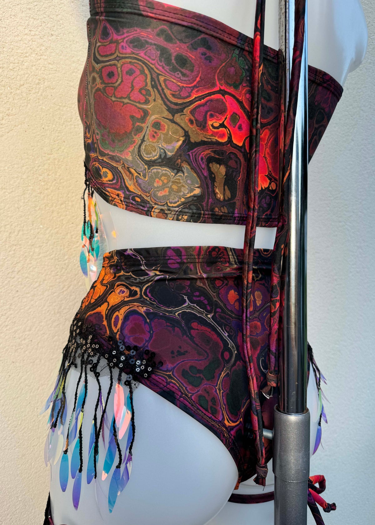 Dark Ink Iridescent Custom Festival Outfit