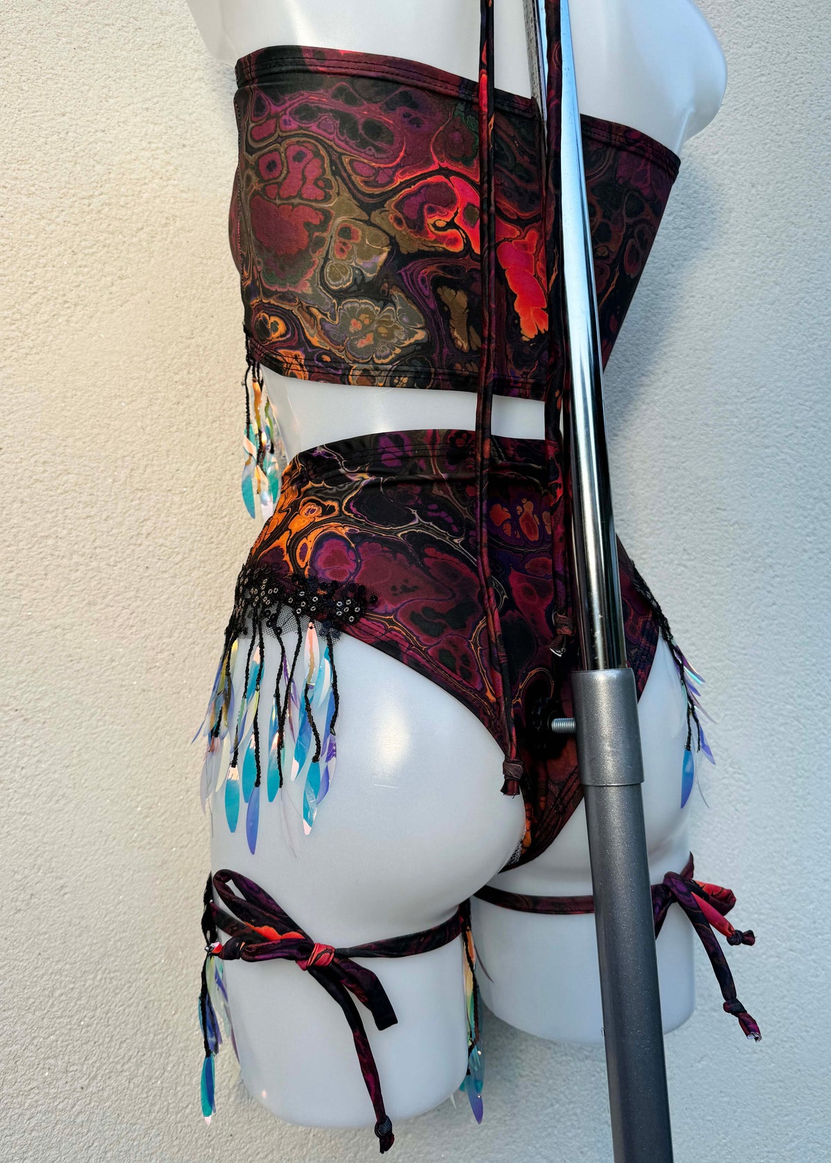 Dark Ink Iridescent Custom Festival Outfit