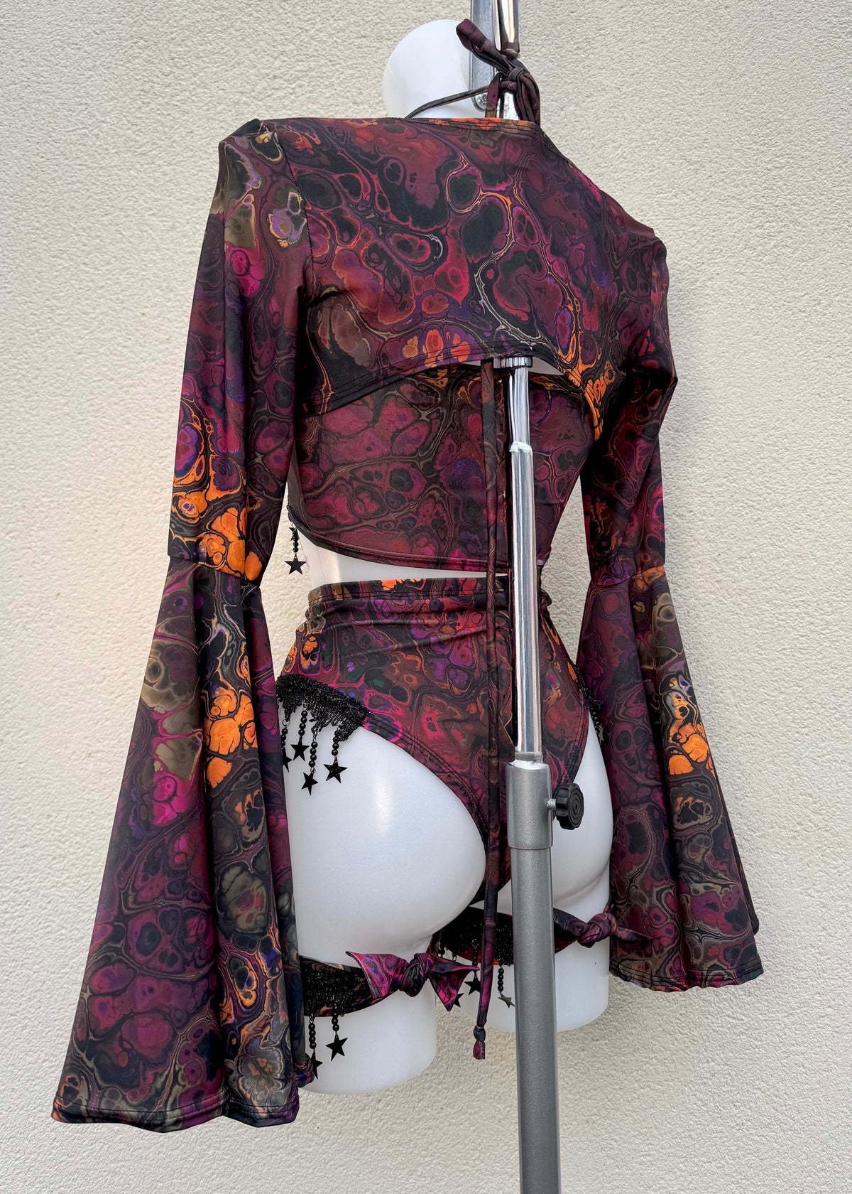 Dark Ink Shrug Festival Outfit with Accessories