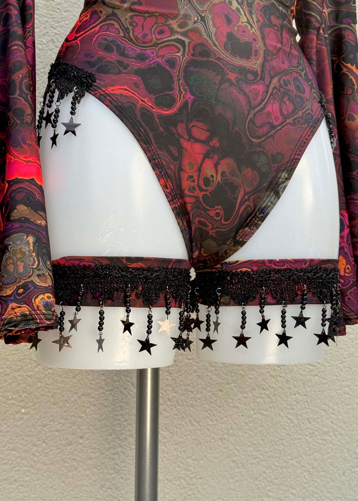 Dark Ink Shrug Festival Outfit with Accessories