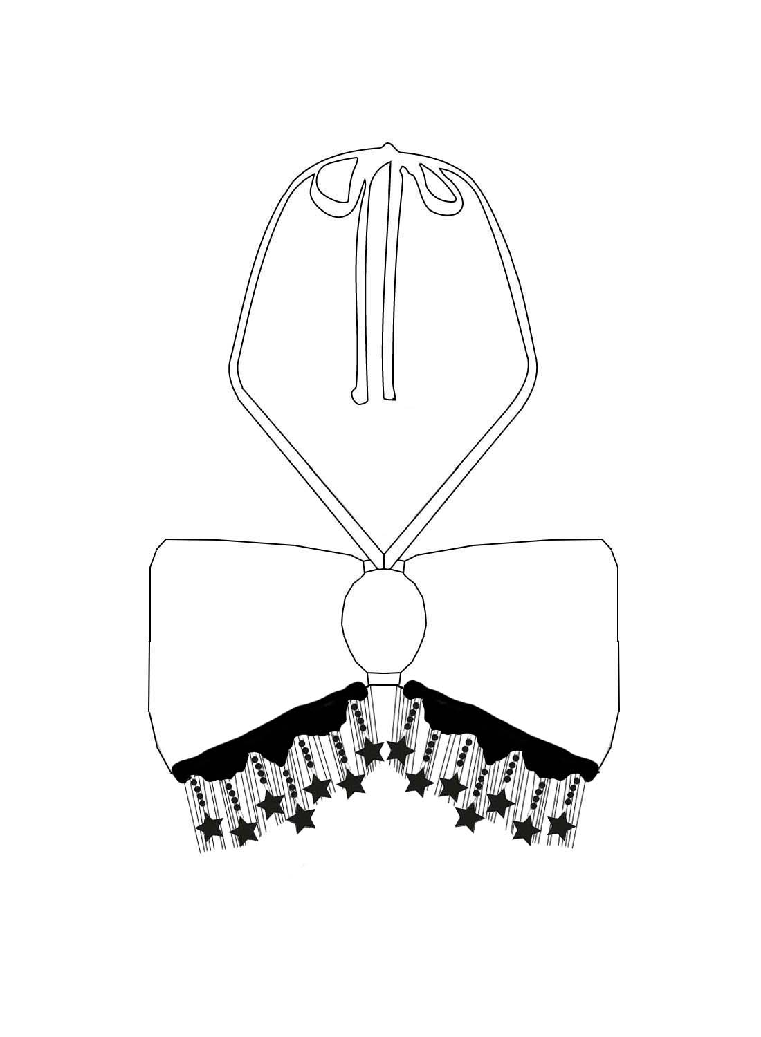 Custom Star Fringe Keyhole Bandeau Rave Top