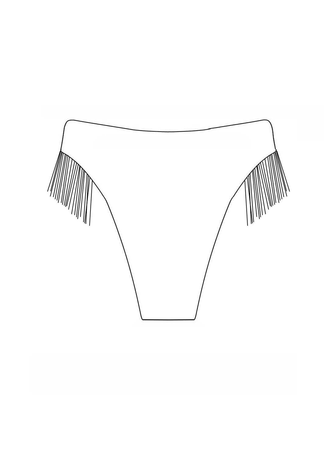 Custom Fringed Regular Rise Bottoms - Regular/Cheeky/Thong