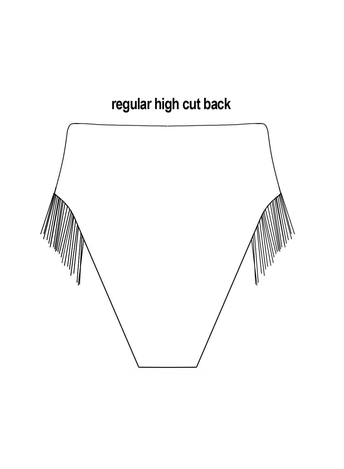 Custom Fringed High Waisted Bottoms - Regular/Cheeky/Thong