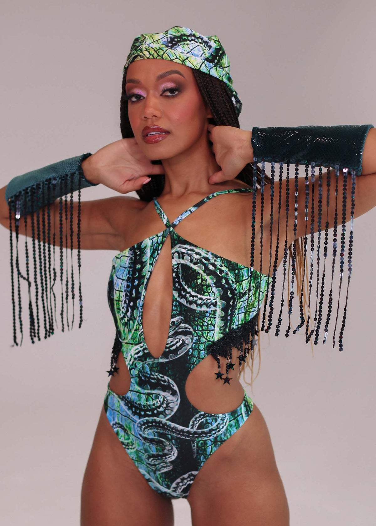 Venom Star Halter Bodysuit