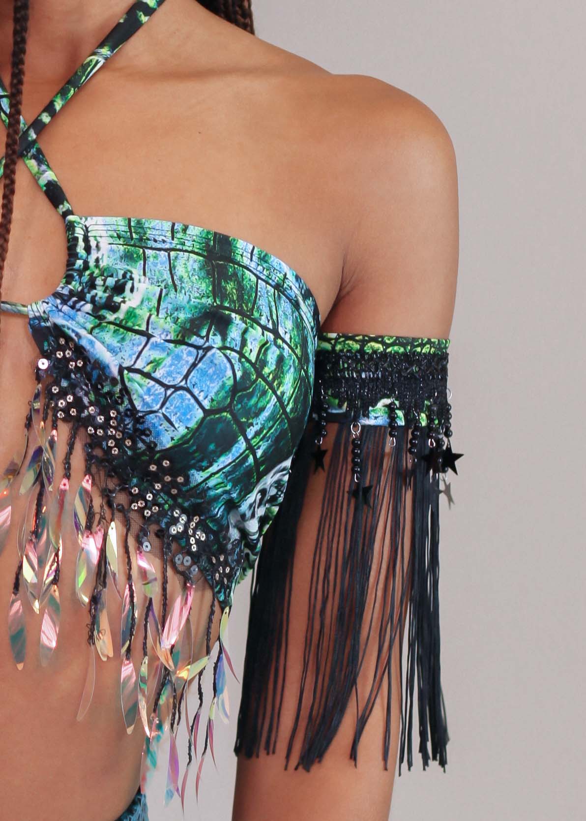 Venom Star Fringed Arm Cuffs