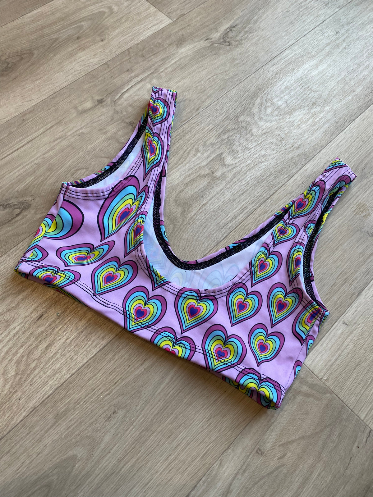 PINK HEART CROP SIZE UK 6/US 2 SAMPLE SALE