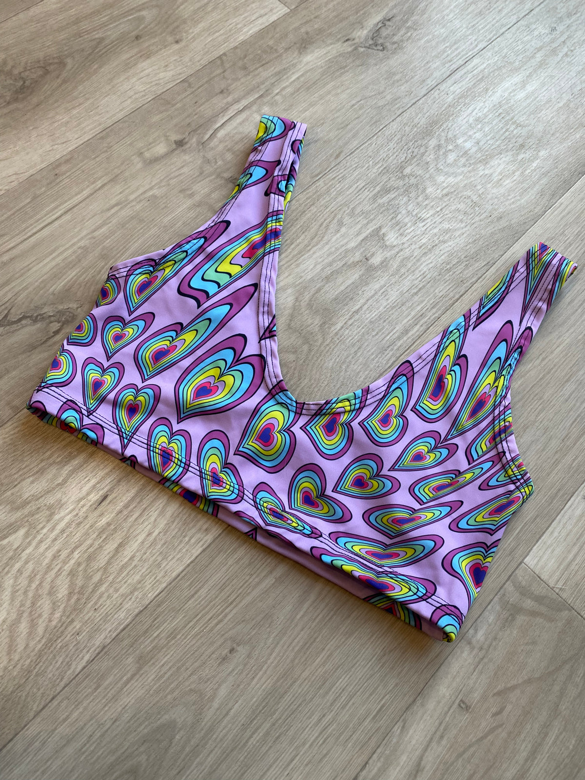 PINK HEART CROP SIZE UK 6/US 2 SAMPLE SALE