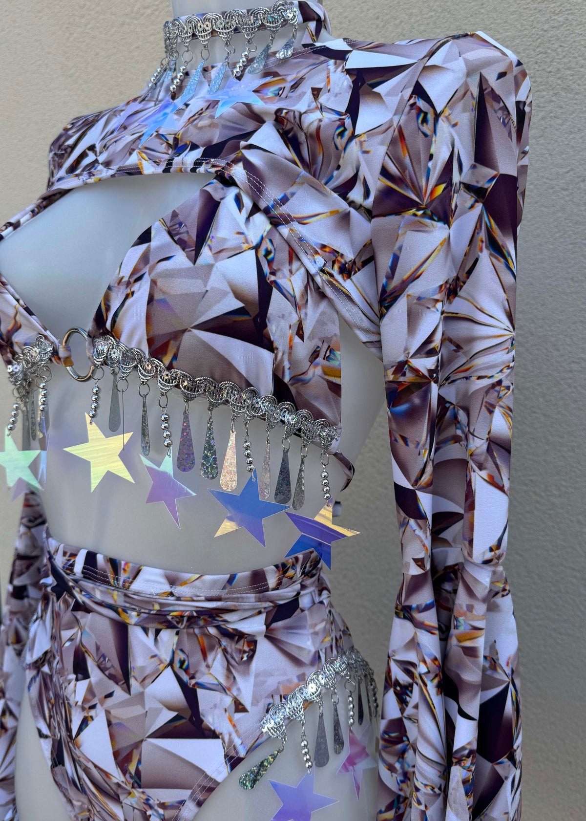 Ice Crystal Star Festival Outfit with Accessories