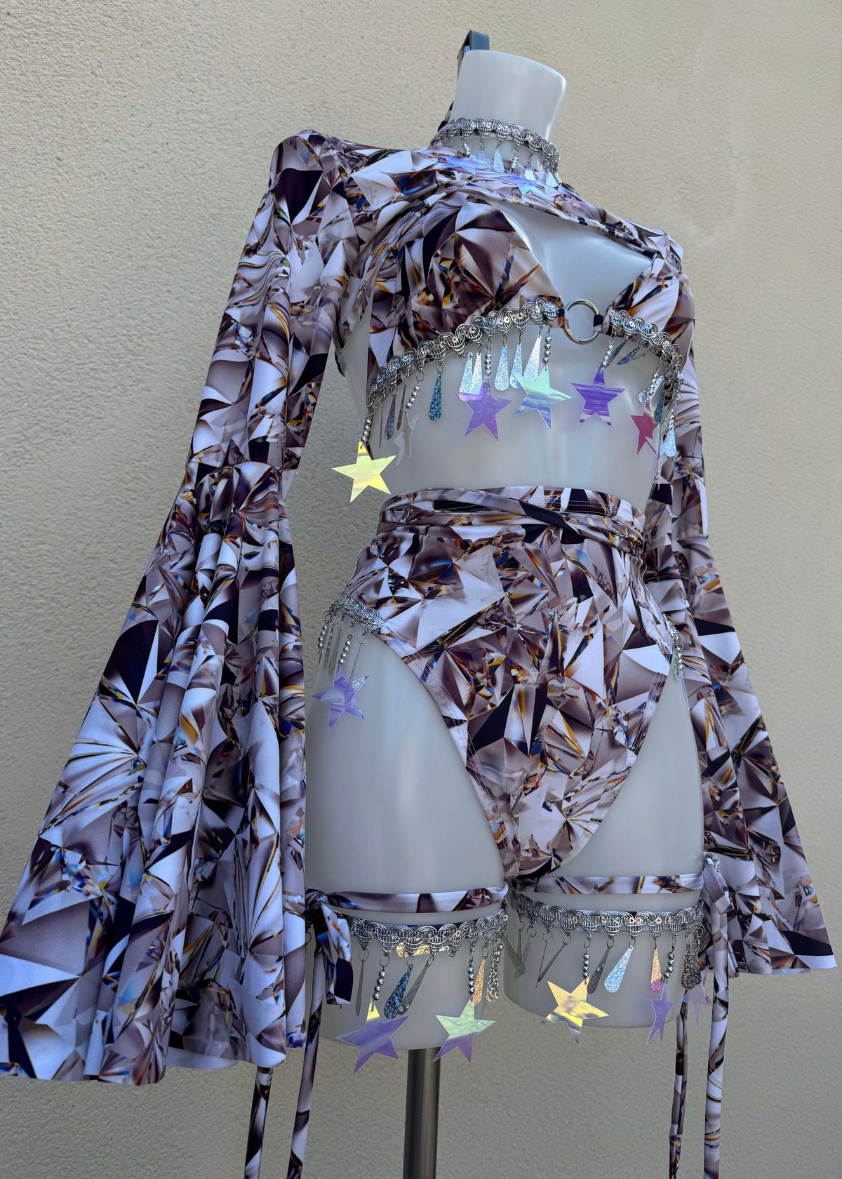 Ice Crystal Star Festival Outfit with Accessories