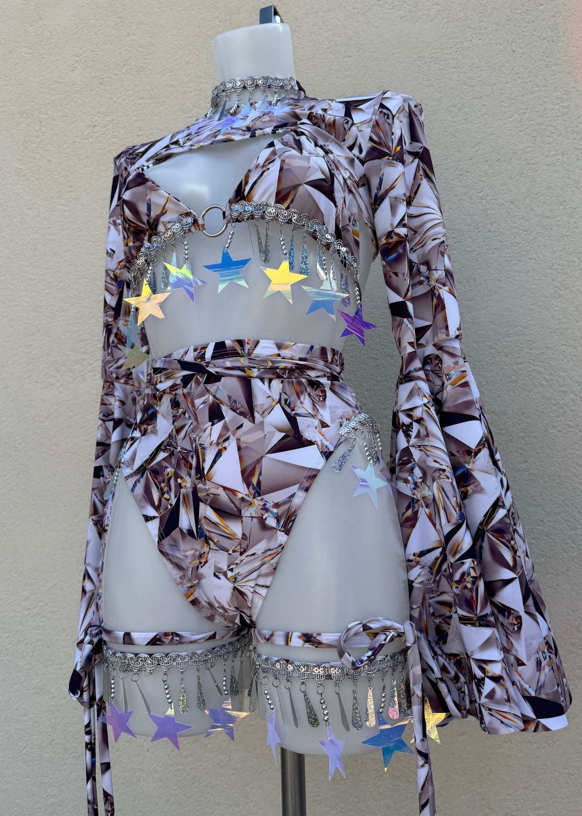 Ice Crystal Star Festival Outfit with Accessories