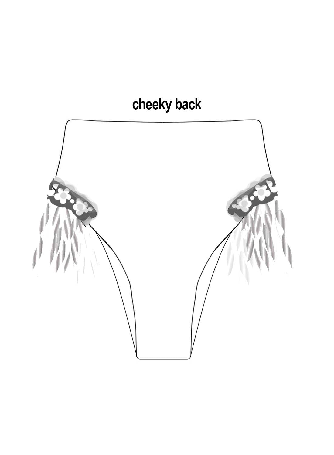 Custom Iridescent Hip High Waisted Bottoms