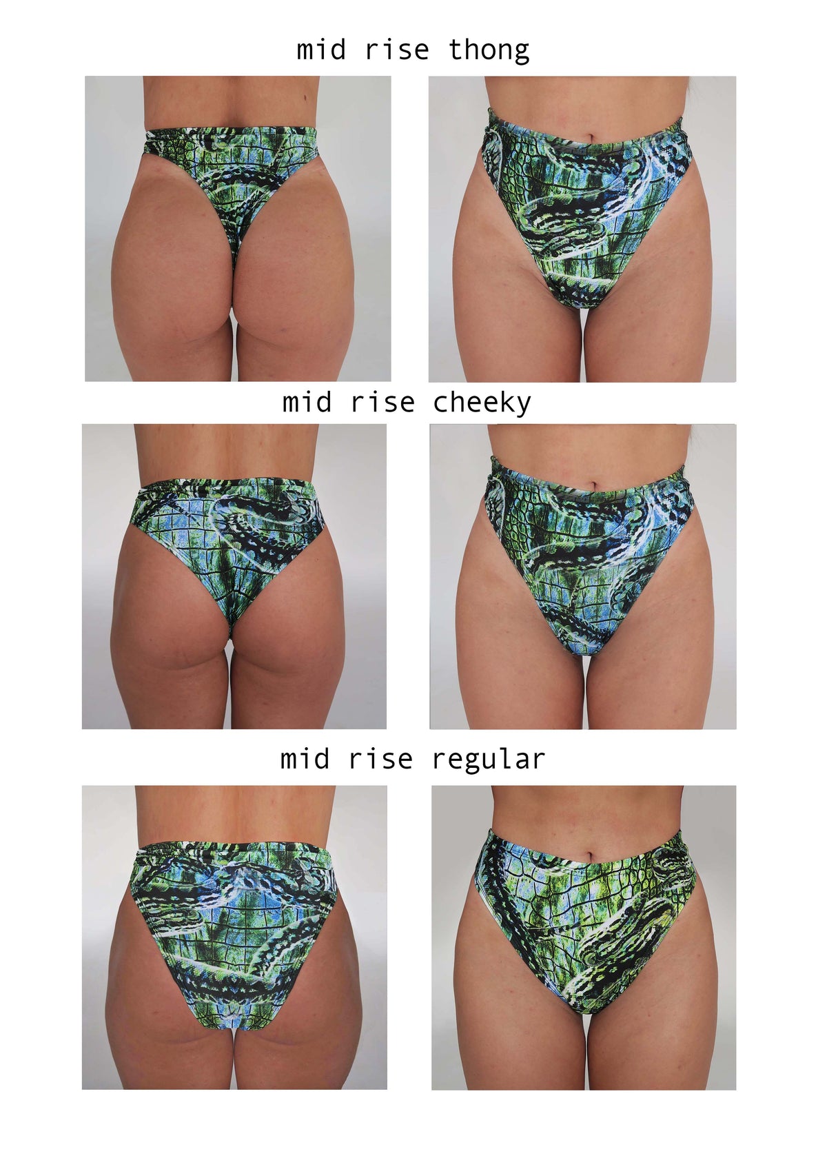Custom Regular Rise Bottoms - Regular/Cheeky/Thong