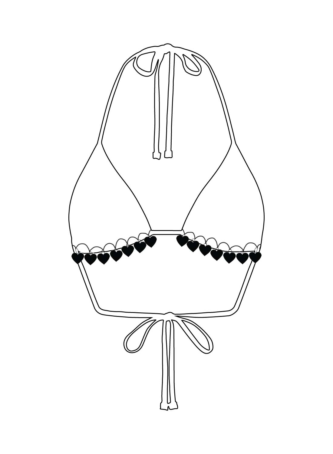 Custom Mini Heart Triangle Top