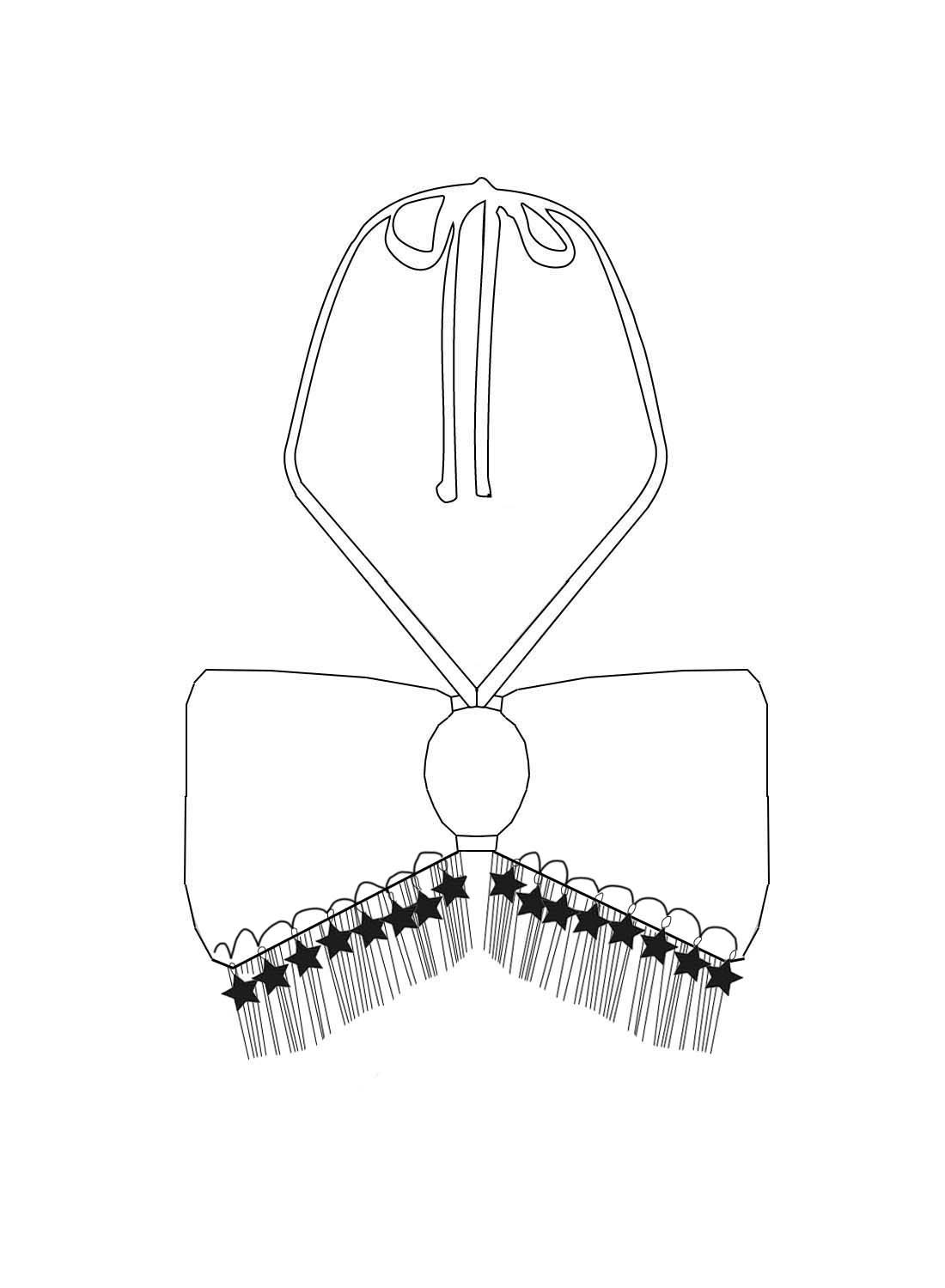 Custom Mini Star Fringe Keyhole Bandeau Top
