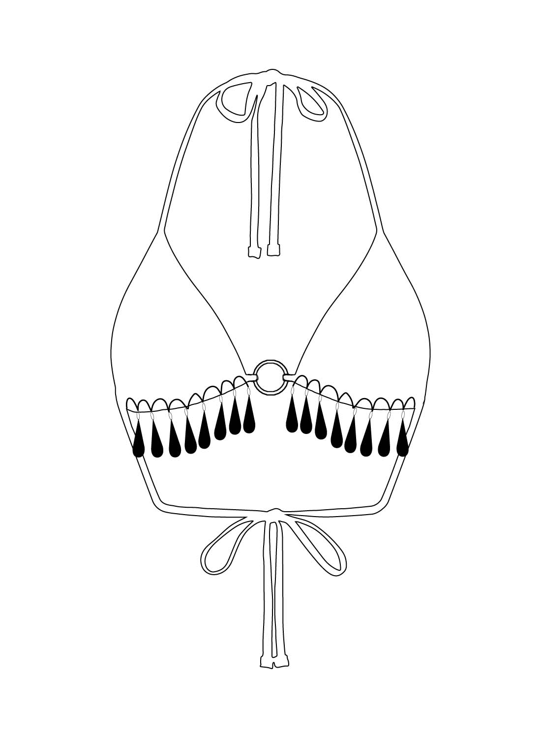 Custom O-Ring Teardrop Triangle Top