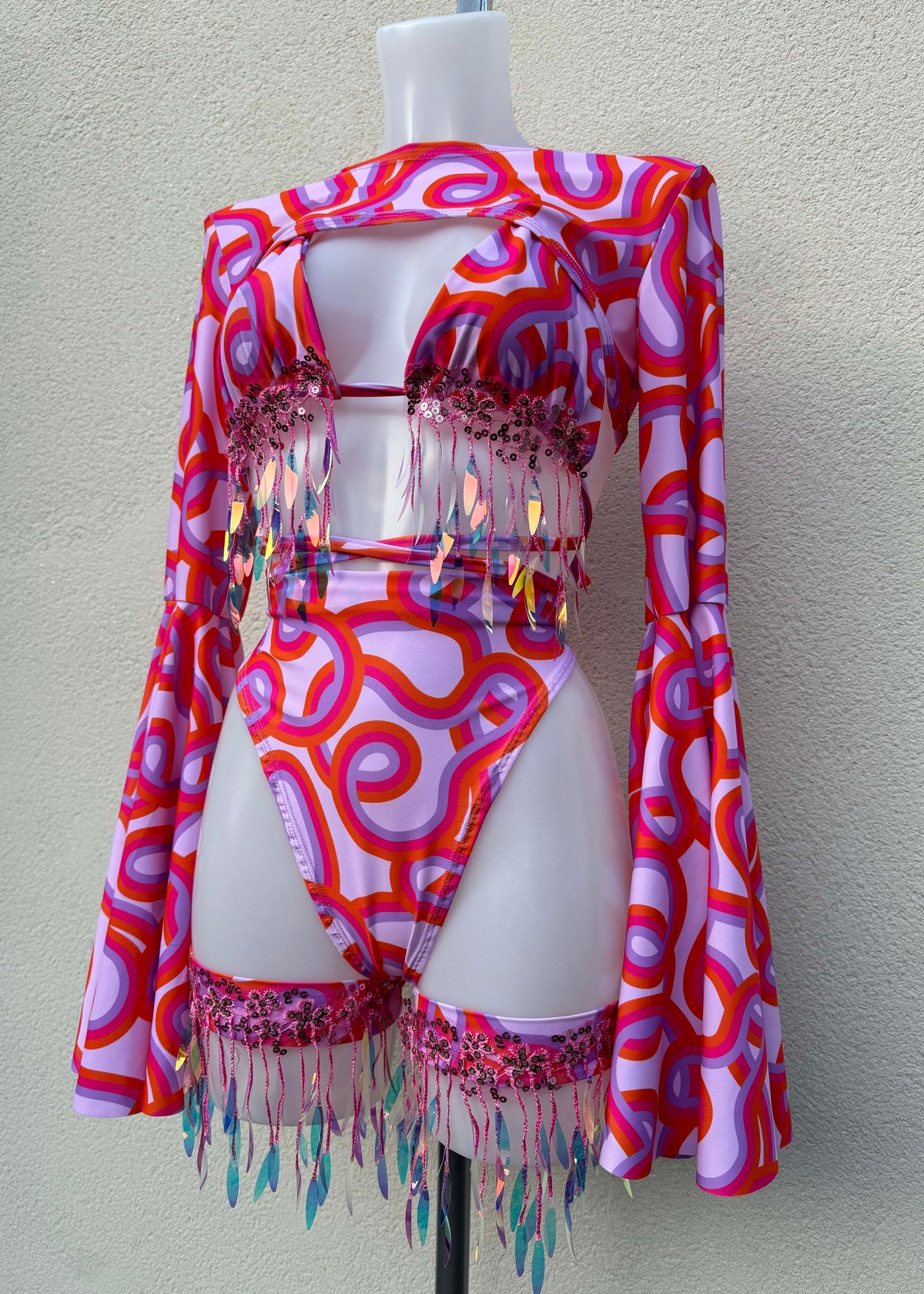 Doopie Iridescent Festival Outfit with Accessories