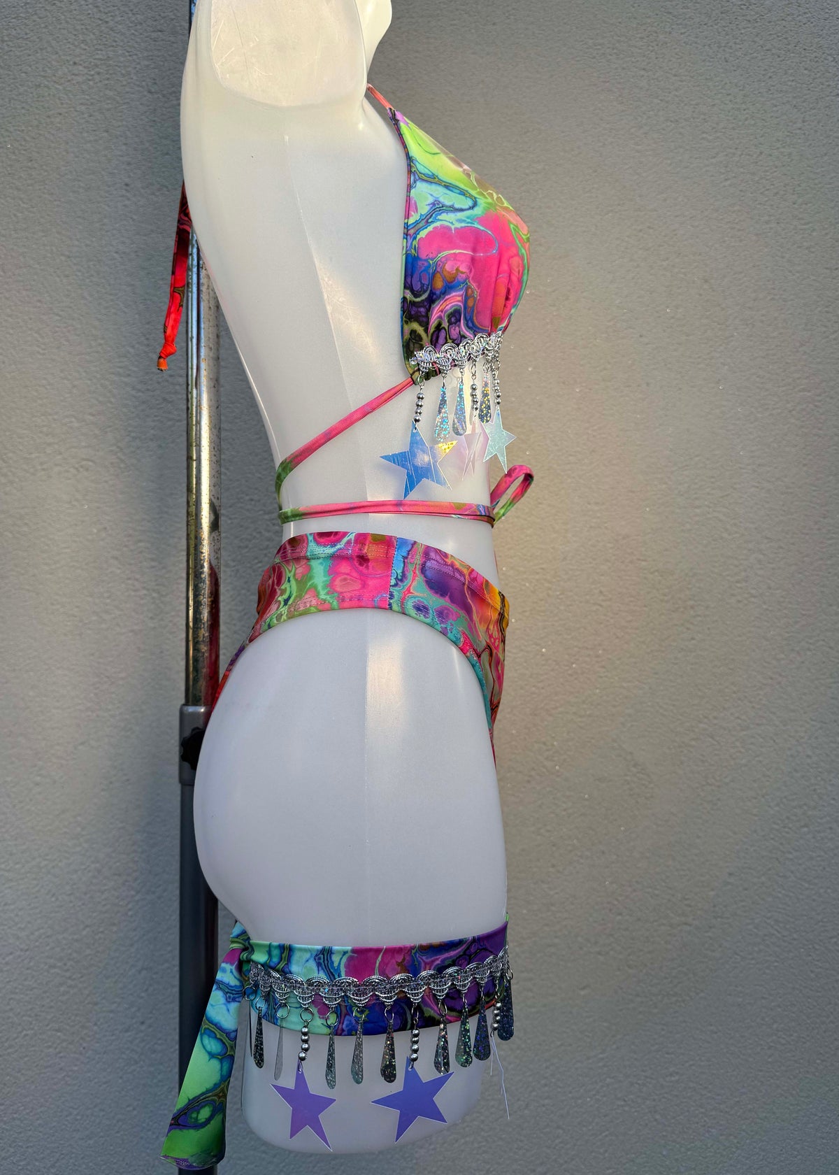 Rainbow Ink Big Star Sequin Festival Outfit