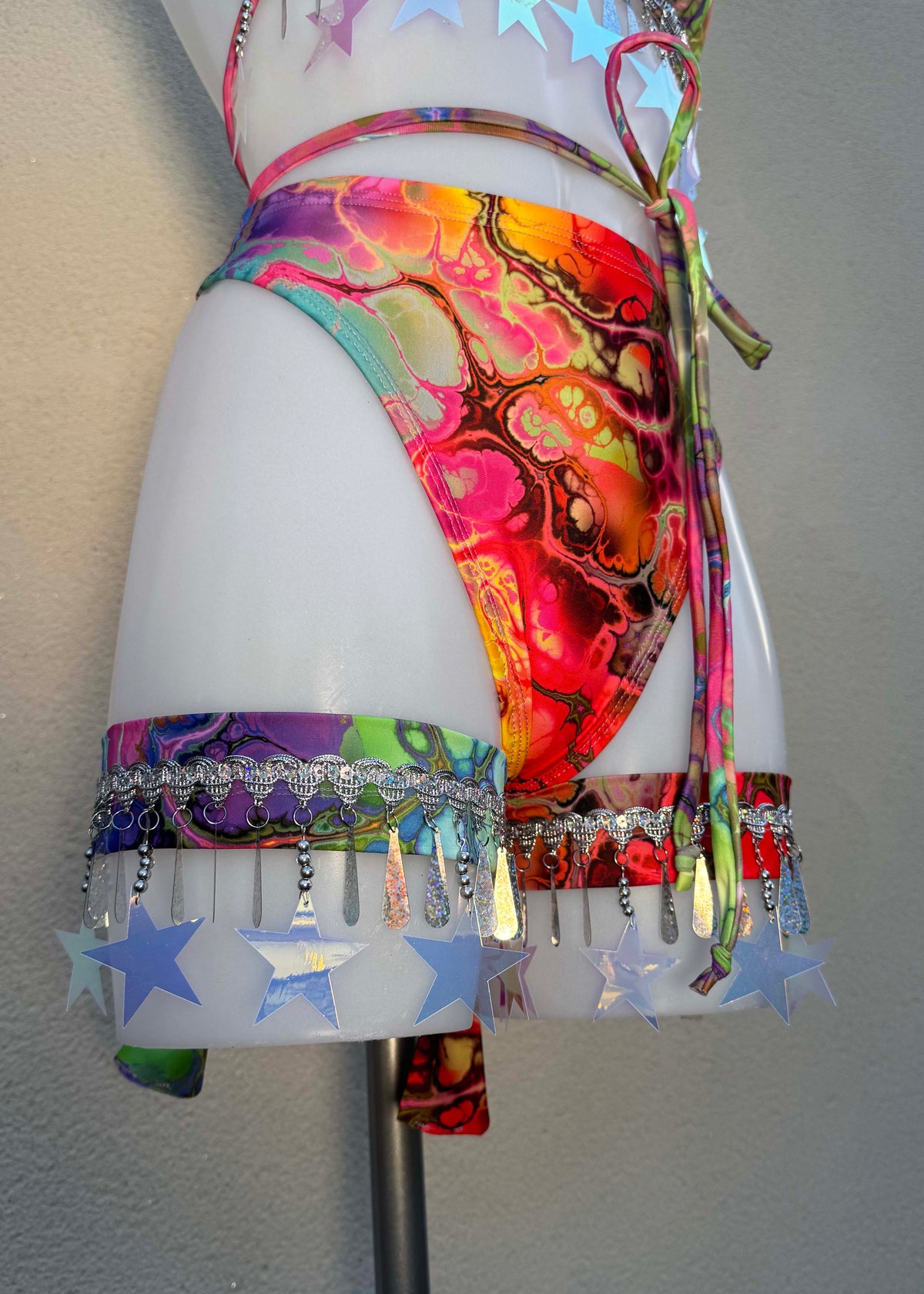 Rainbow Ink Big Star Sequin Festival Outfit