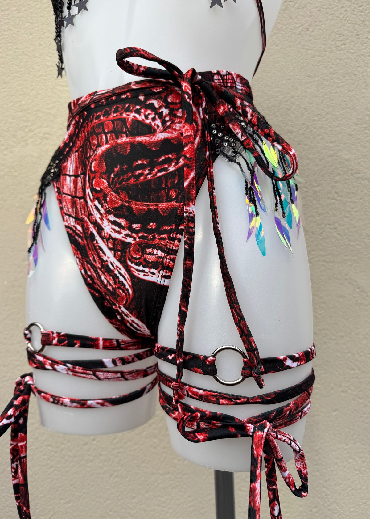 Red Venom Snakeskin Star Festival Outfit