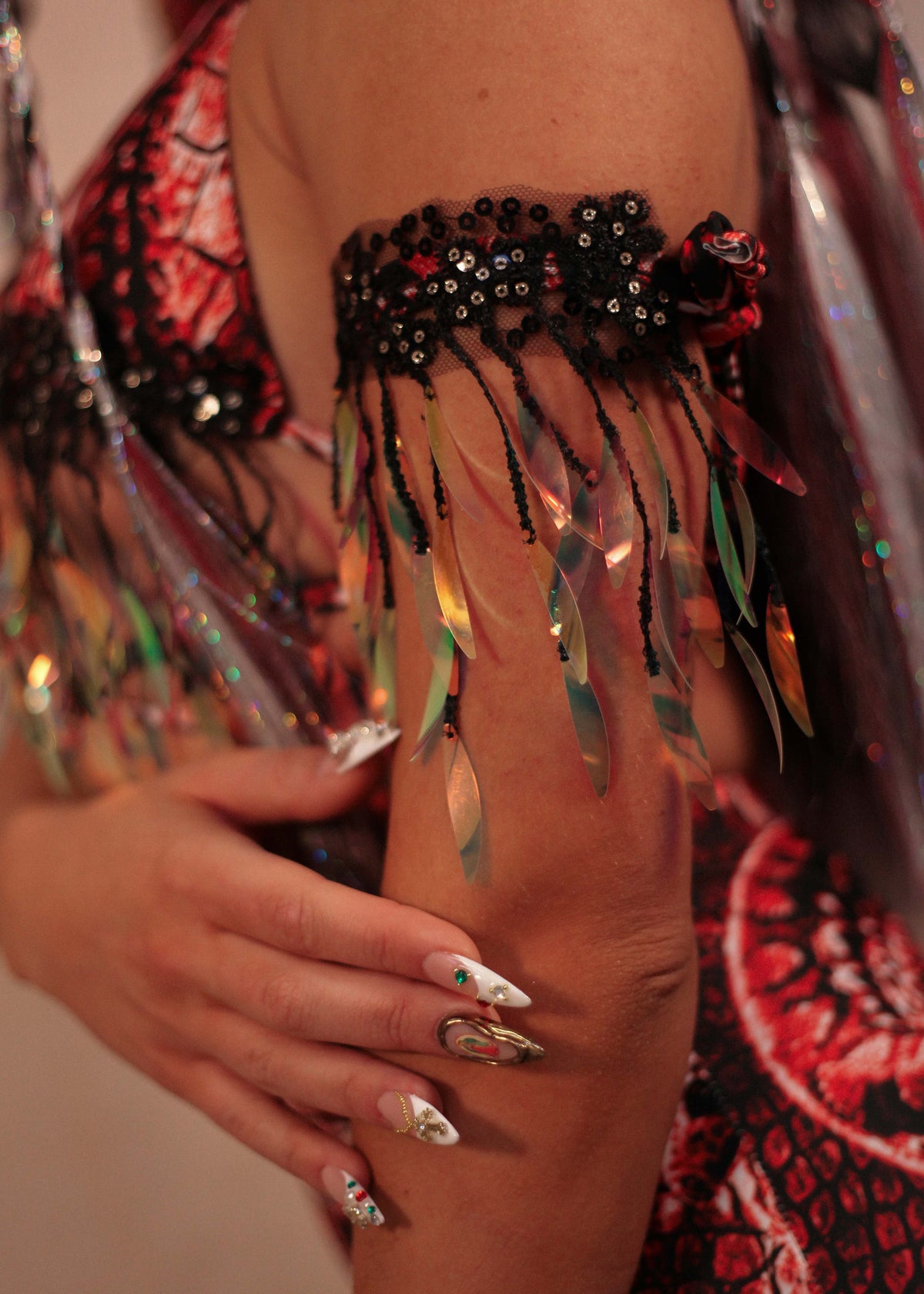 Red Venom Iridescent Arm Ties