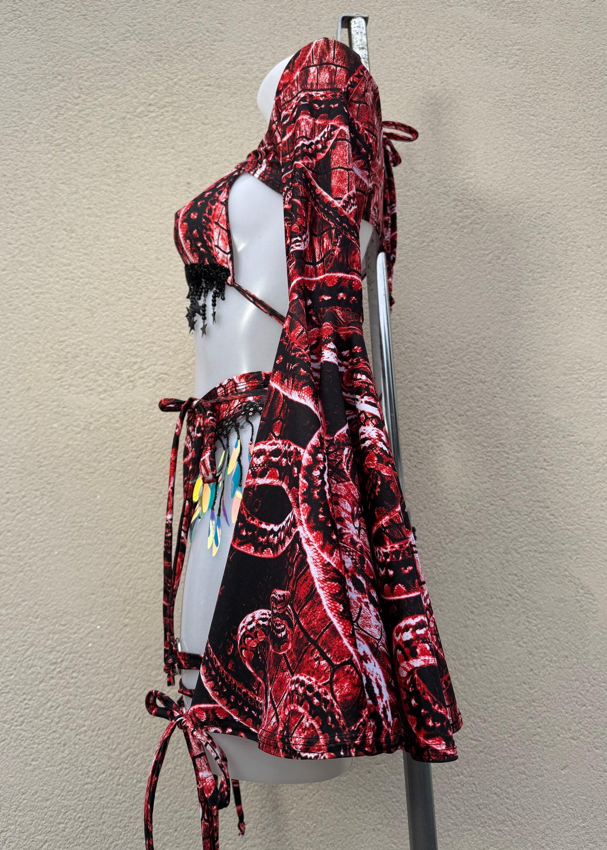 Red Venom Festival Outfit with Accessories