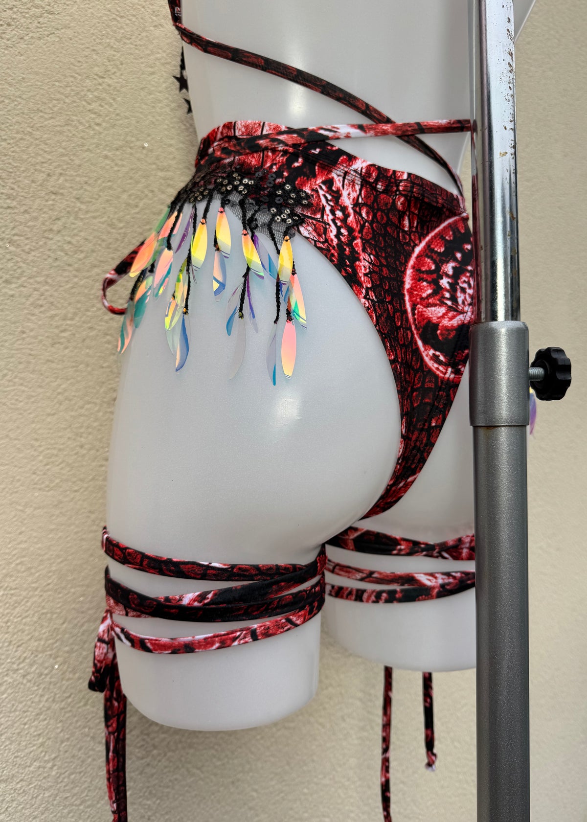 Red Venom Festival Outfit with Accessories