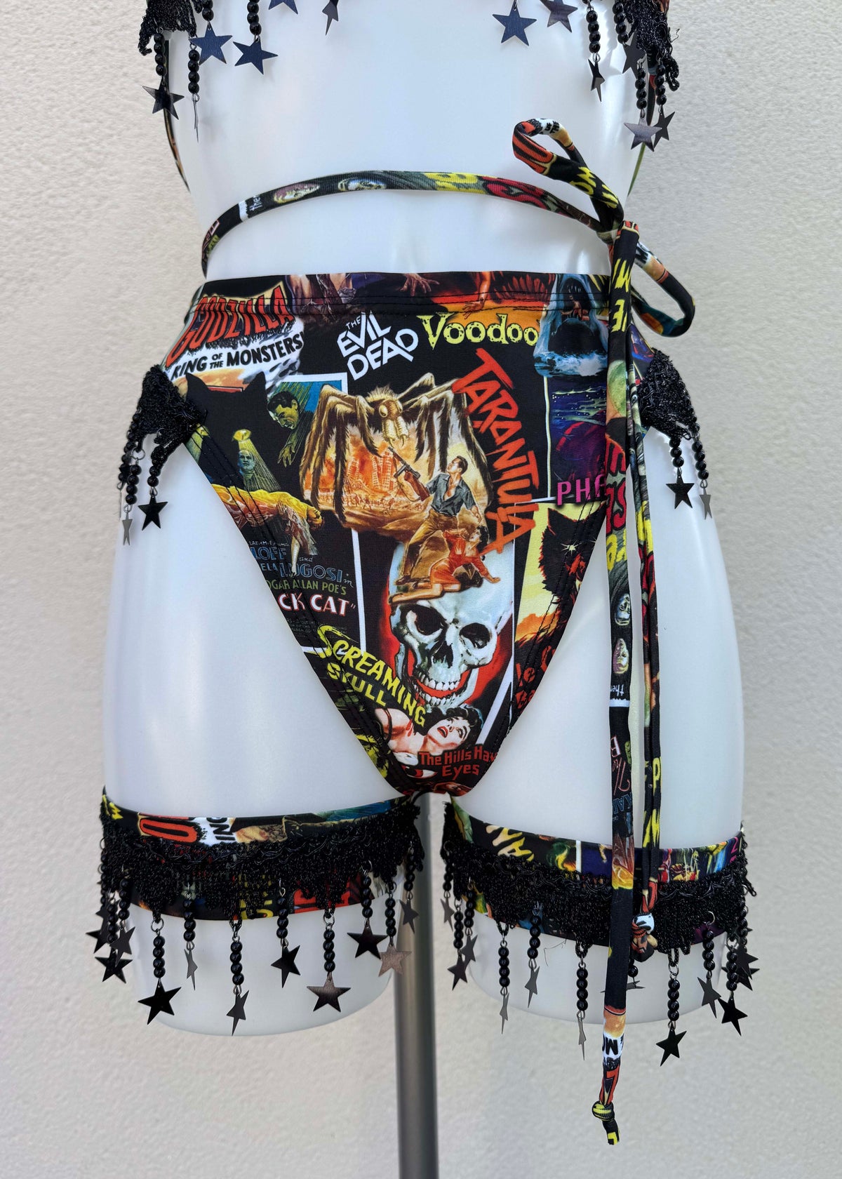 Retro Scream Movie Star Triangle Top and Bottoms Set