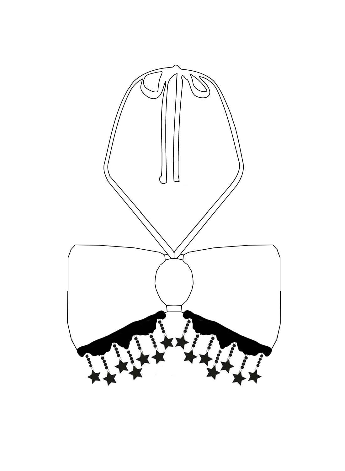 Custom Star Keyhole Bandeau Top