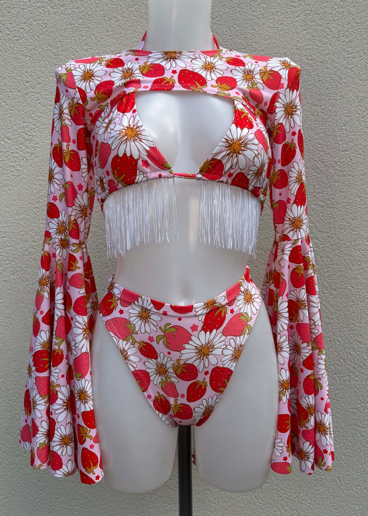 Strawberry Fields Fringed Festival Outfit with Accessories