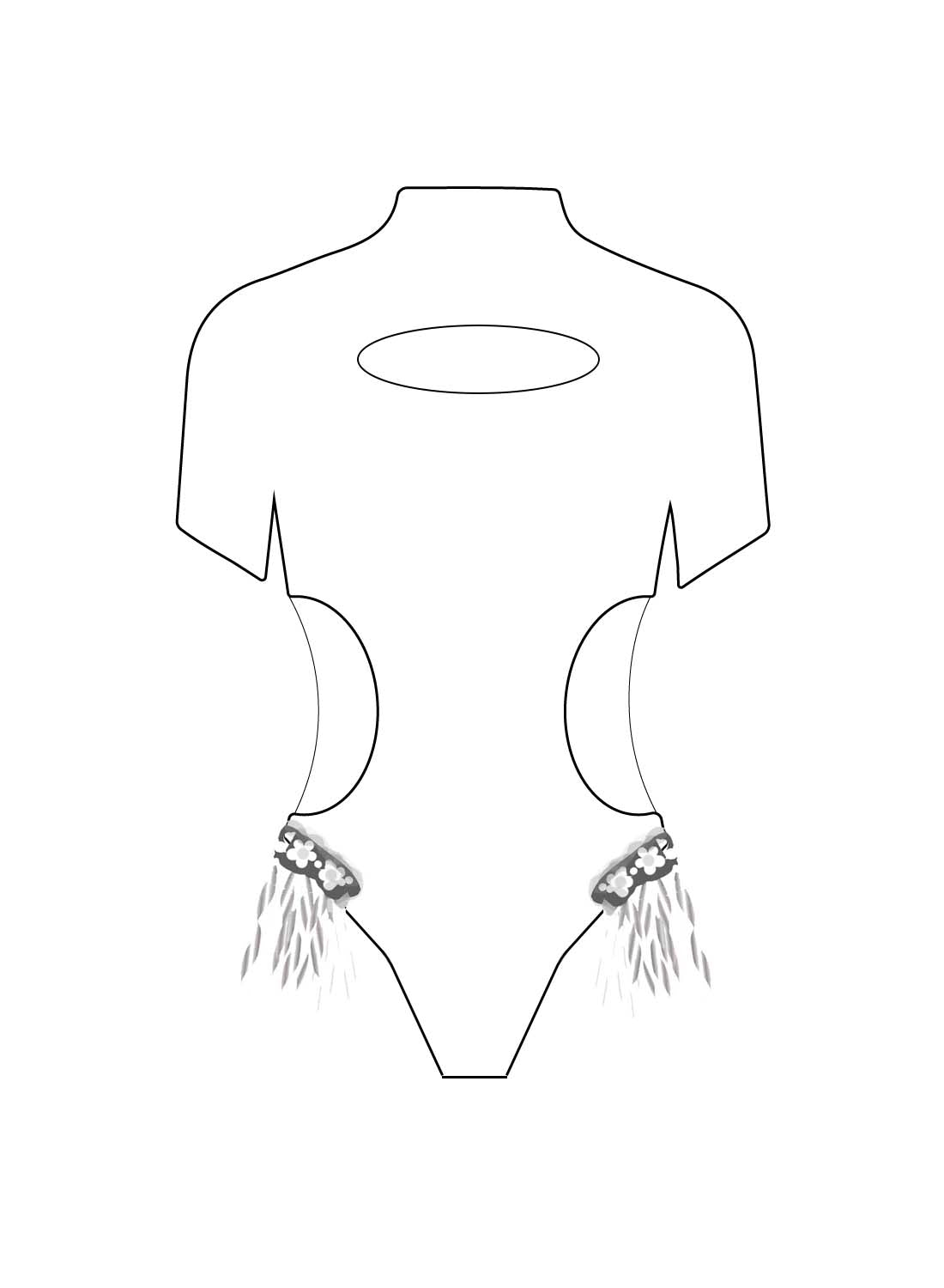 Custom Cut Out Iridescent Bodysuit