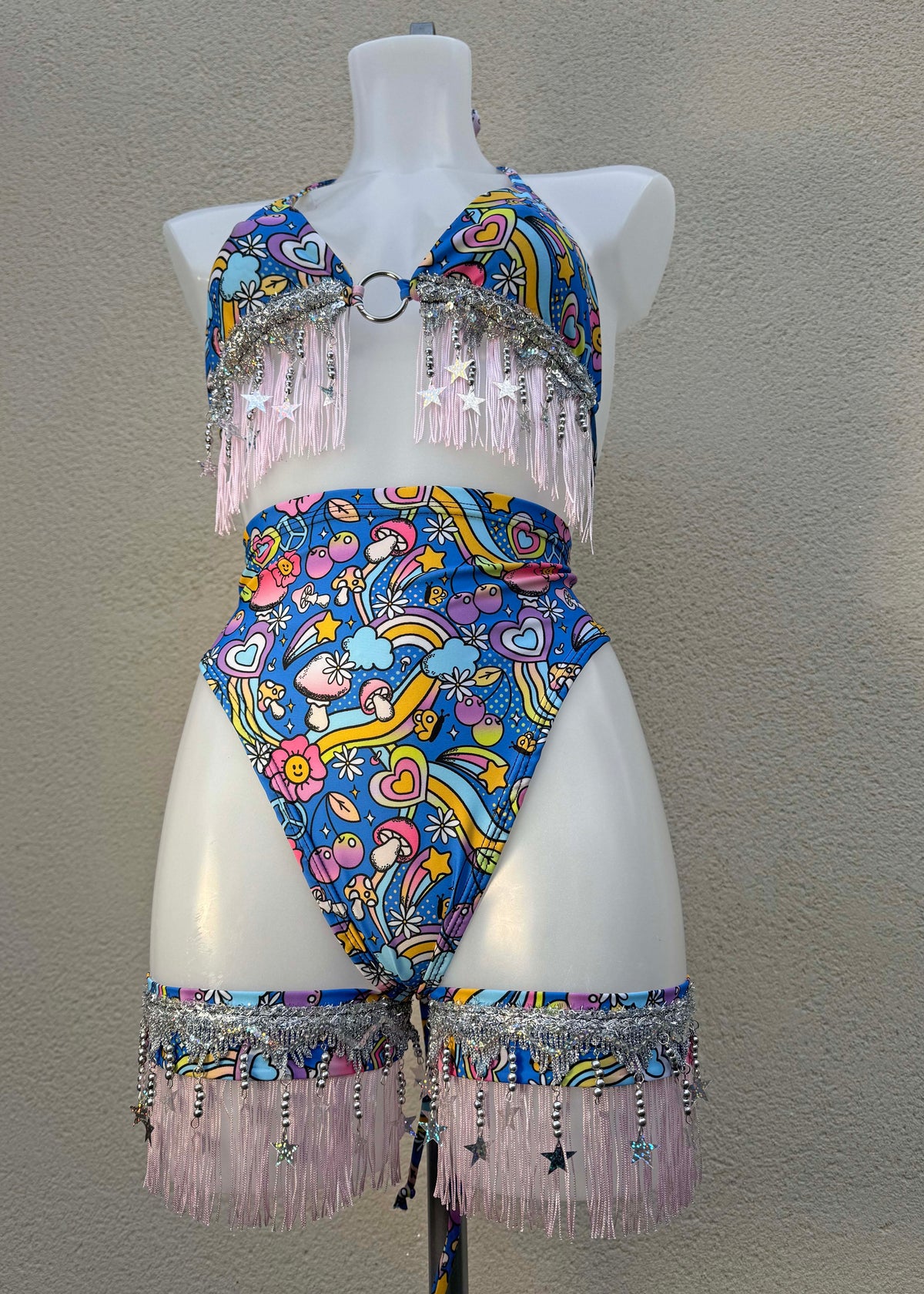 Magic Mushy Fringed Festival Outfit with Leg Accessories