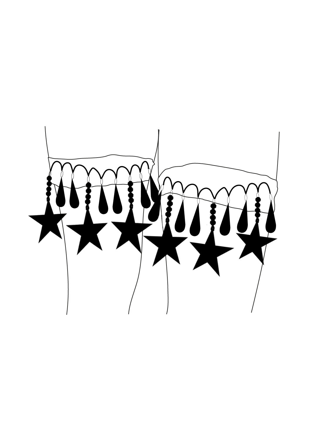 Custom Big Star Leg Cuffs