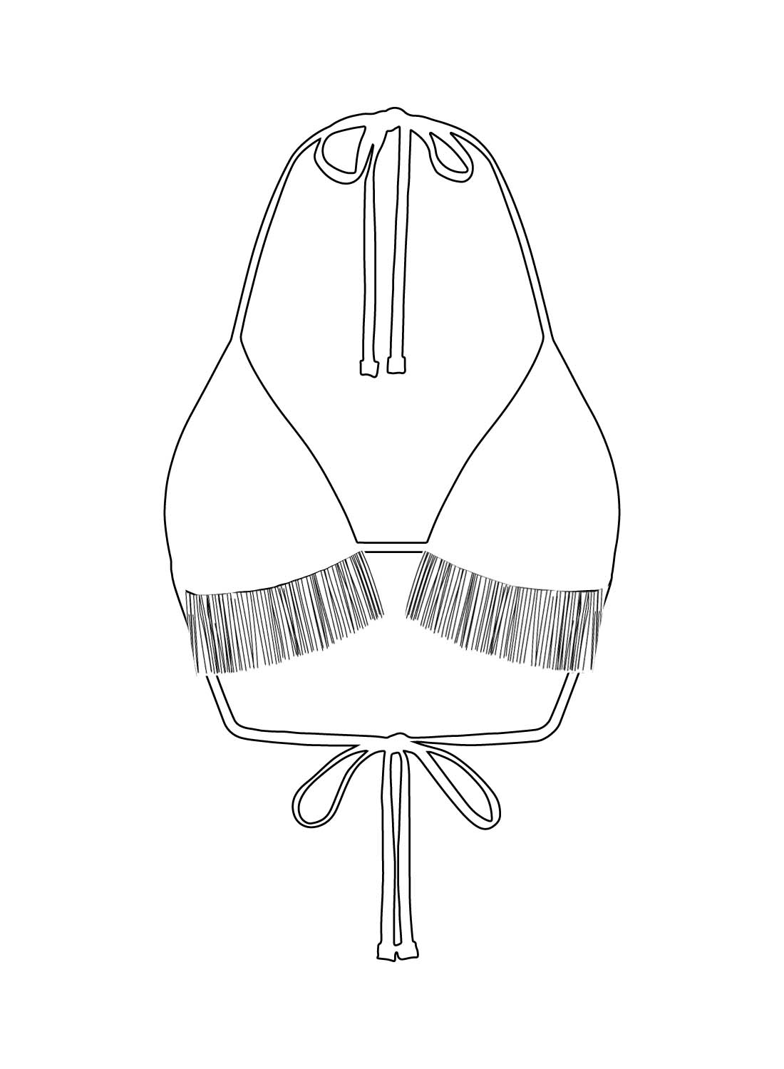 Custom Fringed Triangle Top