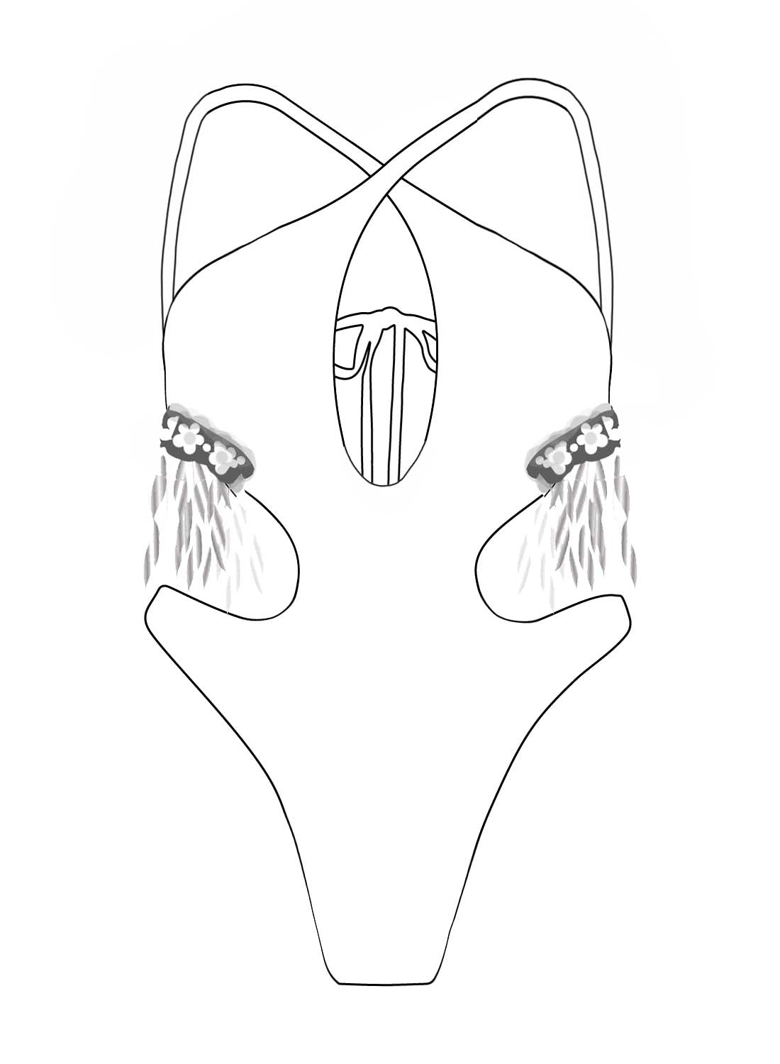 Custom Iridescent Halter Bodysuit
