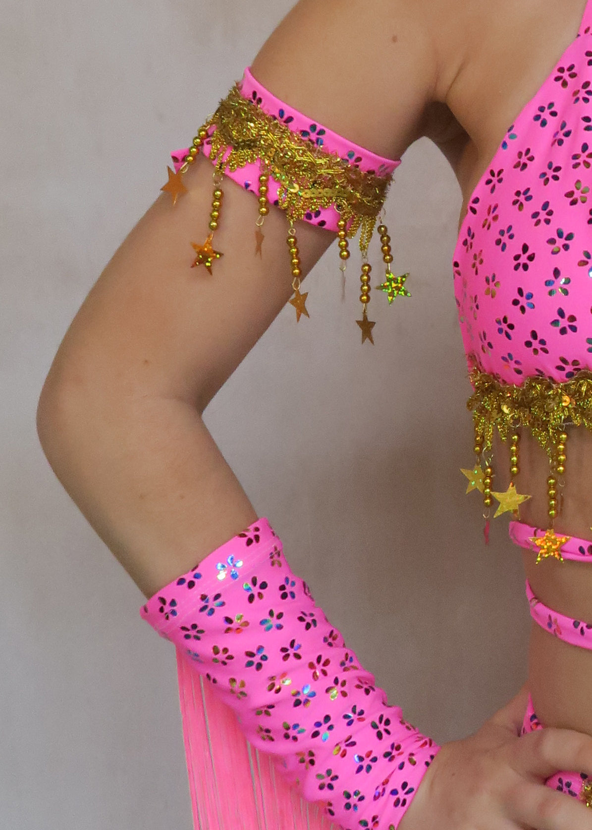 Bright Pink Gypsy Star Arm Cuffs