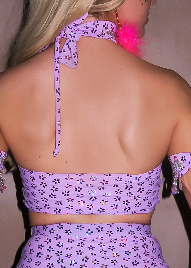 Lilac Gypsy Teardrop Sequin Choker